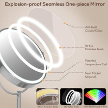 Load image into Gallery viewer, High-Definition 9" Rechargeable Makeup Mirror - Touch Dimmable &amp; Travel-Friendly