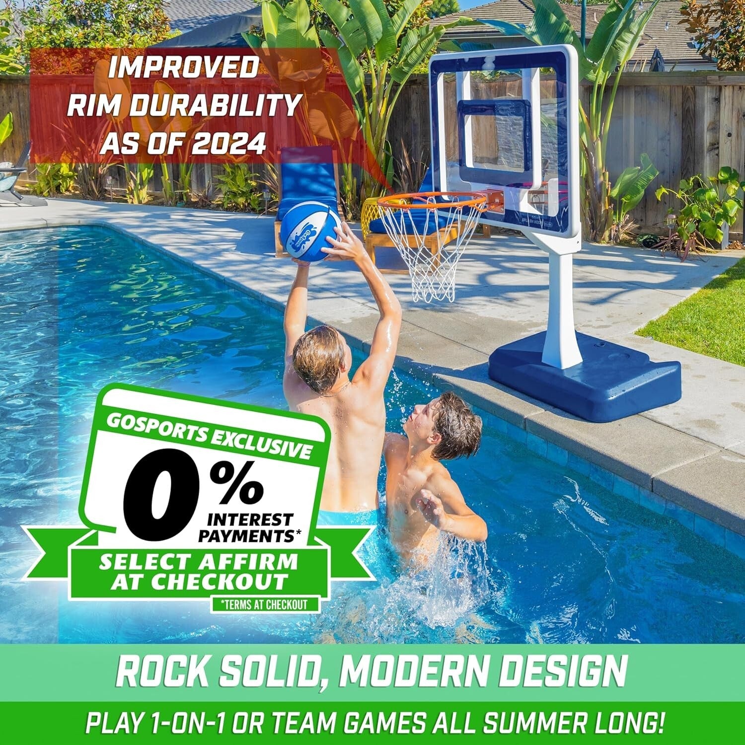Pro-Style Splash Hoop Elite: Adjustable Height Pool Basketball with Easy Setup