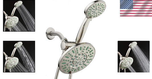 Eco-Friendly High-Pressure Rain Shower Combo with Lifetime Microban Protection