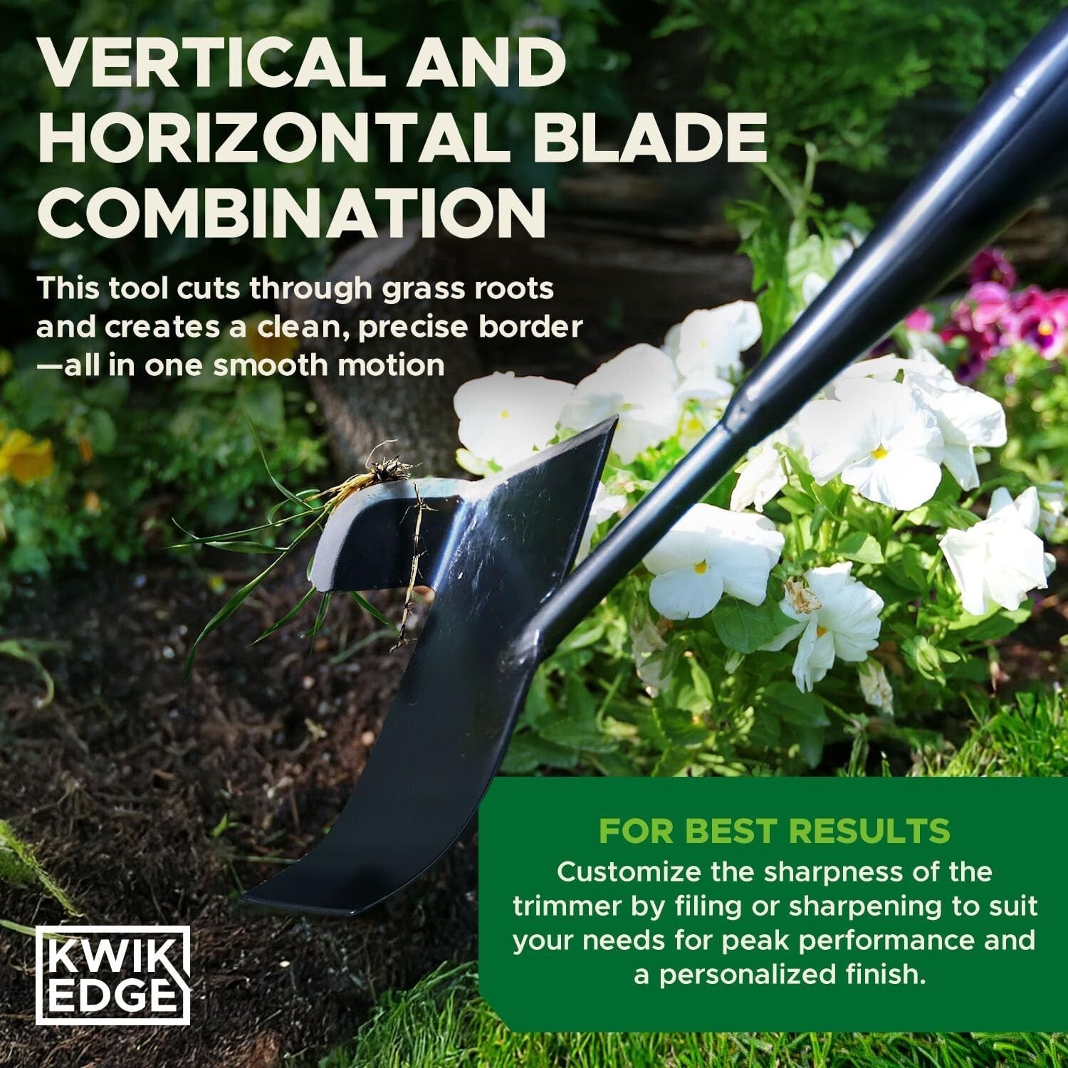 Professional-Grade Garden Edger with Dual Blades - Simple Manual Operation