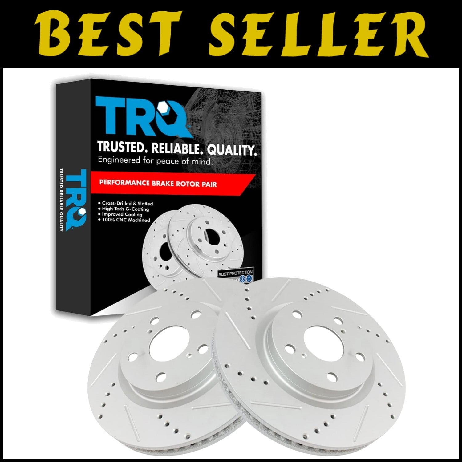 G-Coated Performance Brake Rotors - Direct Fit for 2007-2018 Toyota Vehicles