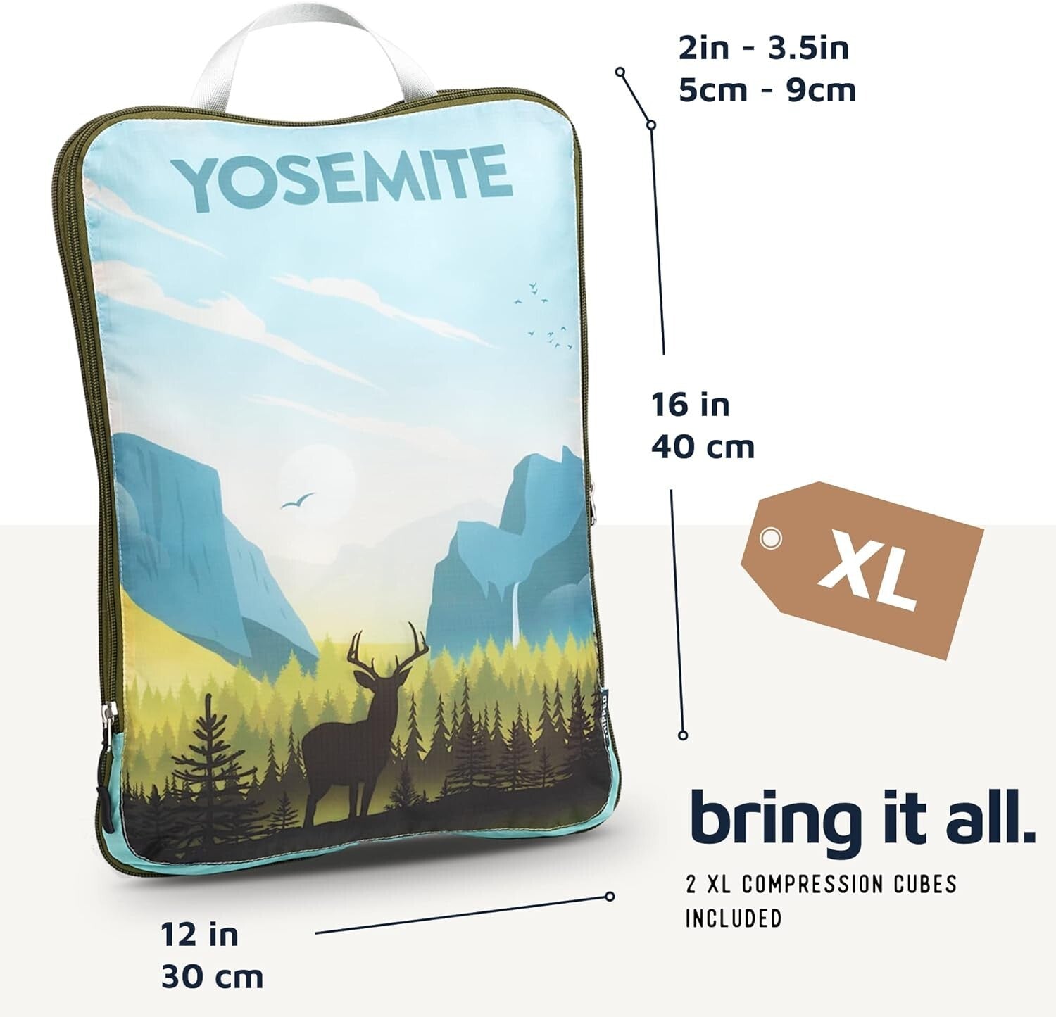 Extra Large 7-Piece Packing Cubes - Ultralight Compression Travel Organizers