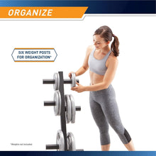 Load image into Gallery viewer, Heavy-Duty Olympic Weight Plate Tree for 2-Inch Plates - Space Saving Rack