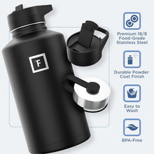 Load image into Gallery viewer, Stylish Dark Rainbow 64 oz Insulated Flask - Perfect for Adventure Lovers