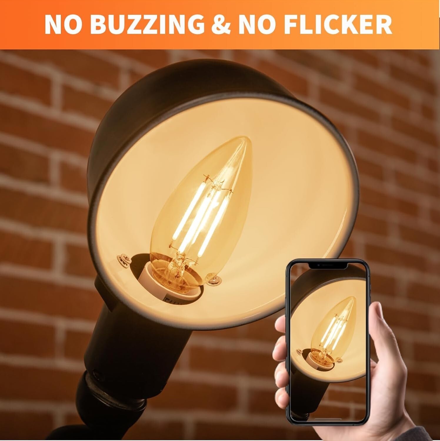 Dimmable E26 LED Candle Light Bulbs, 24-Pack - Soft White Glow for Home Décor