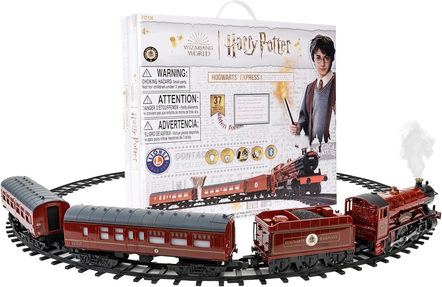 Hogwarts Express Battery-Powered Train Set with Sound, Smoke & Light Effects