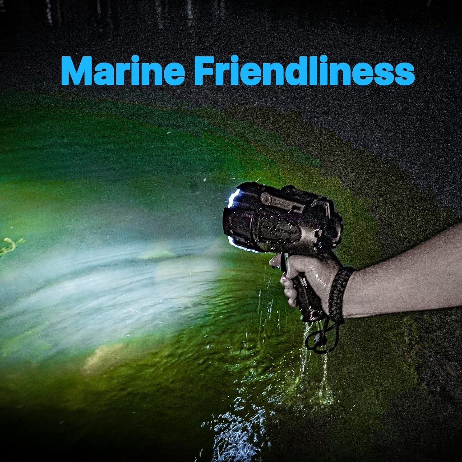 Portable 10000 Lumen LED Spotlight with EVA Case - Ideal for Fishing & Hiking