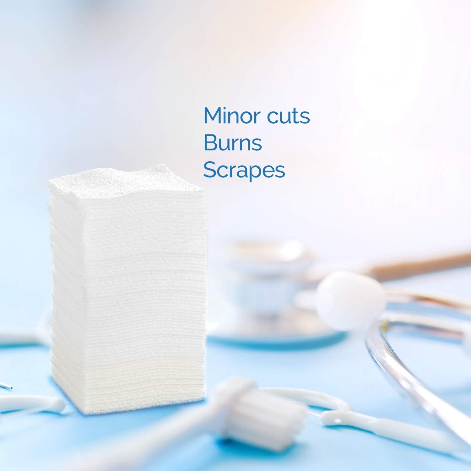 2400 Bulk Non Woven 3x3 Gauze Pads - Ideal for First Aid Kits and Dental Clinics