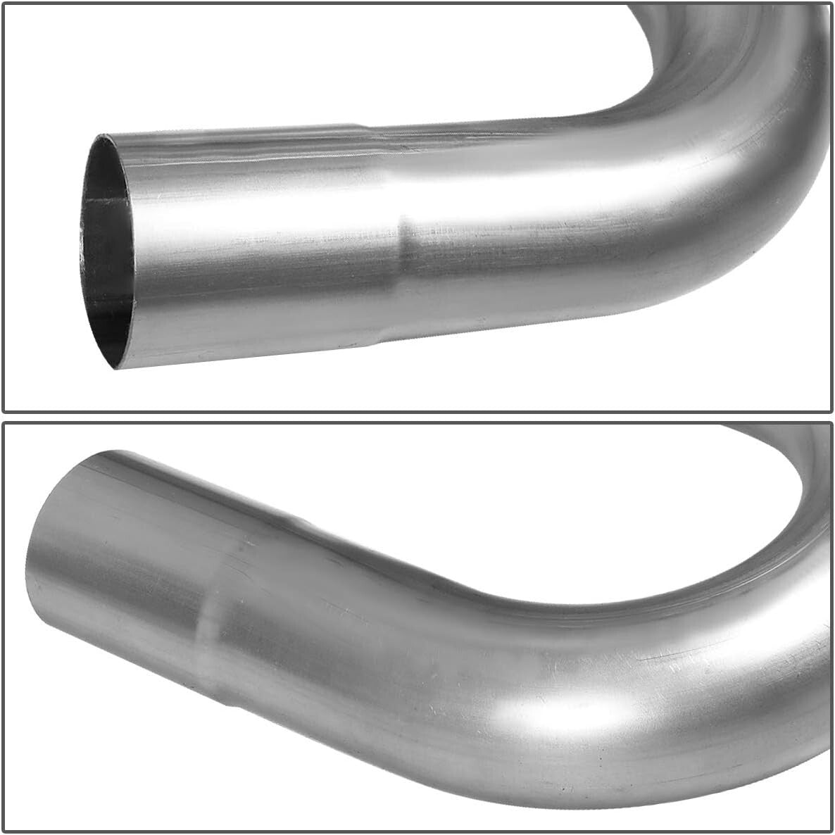 16-Piece 2.25-Inch OD Exhaust Kit with Polished Finish for Custom Installations