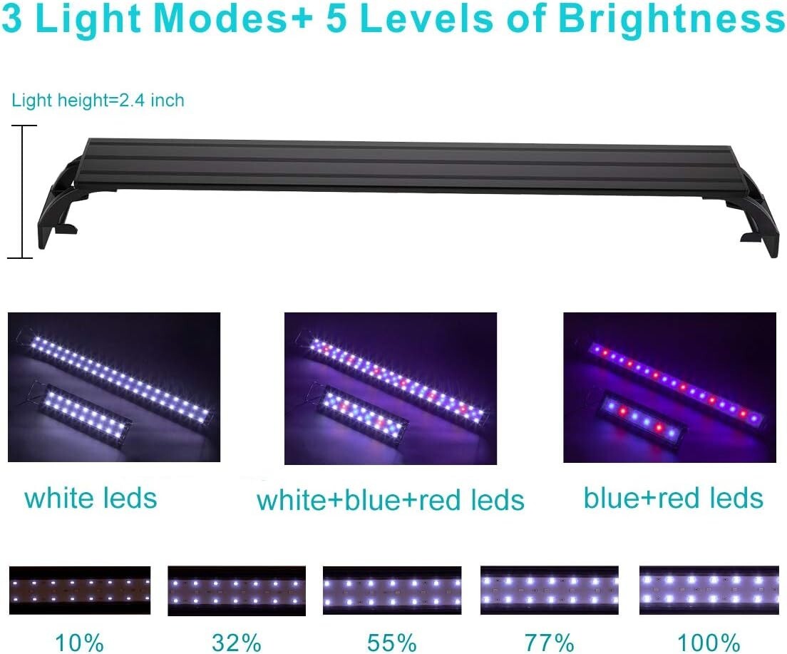 Energy-Efficient Aquarium Light with Adjustable Color Modes for Stunning Tanks