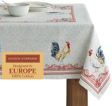Load image into Gallery viewer, Geometric Pattern Tablecloth - 60 x 108 Inches Cotton Rectangle for Dining Room