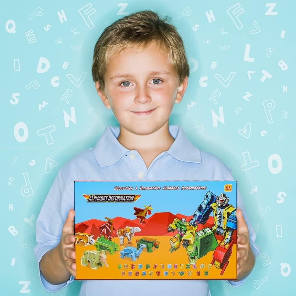 Eco-Friendly 26 Piece Alphabet Animals - Interactive STEM Learning for Toddlers