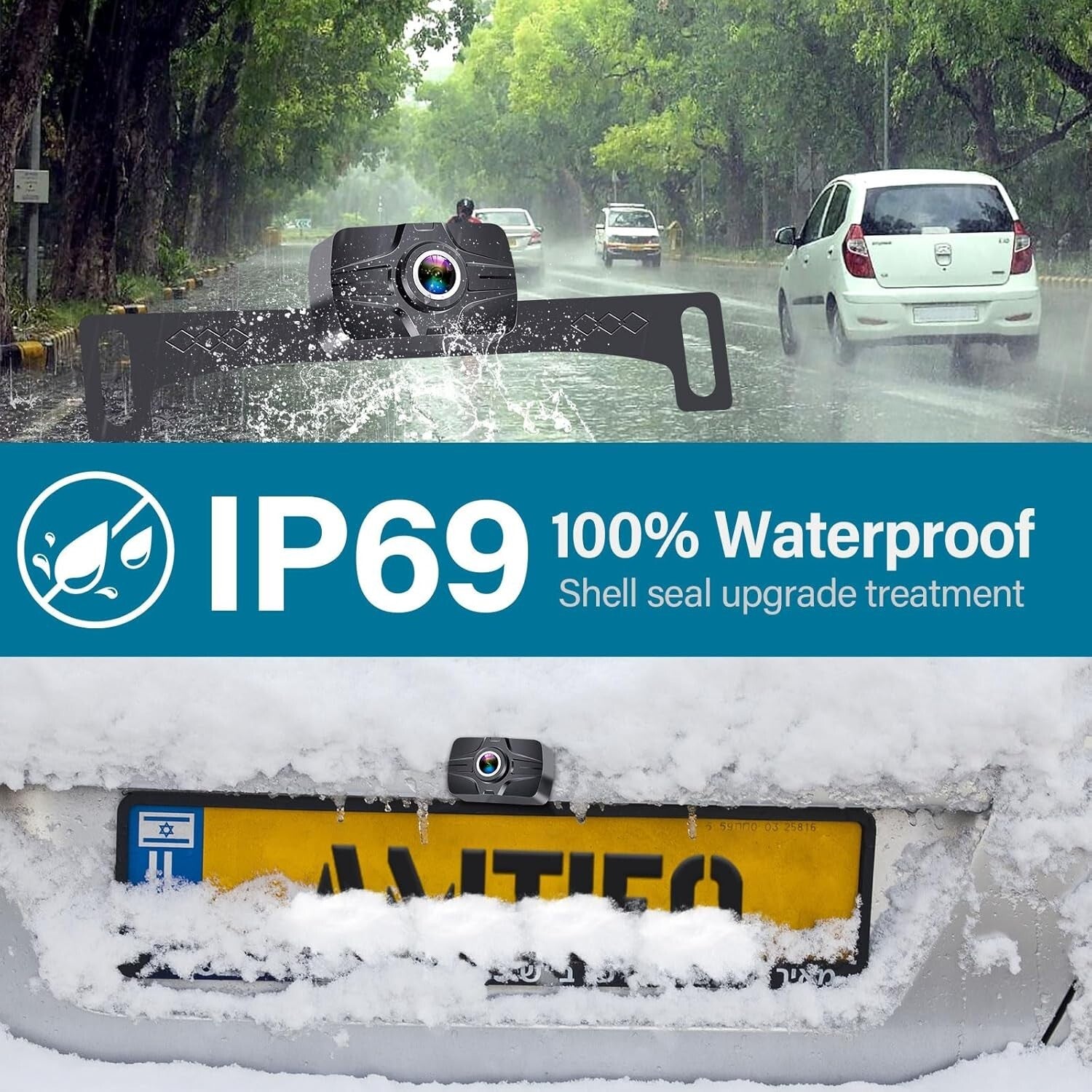 IP69 Waterproof Truck Backup Camera with 7-Inch Clear Monitor for Safe Parking