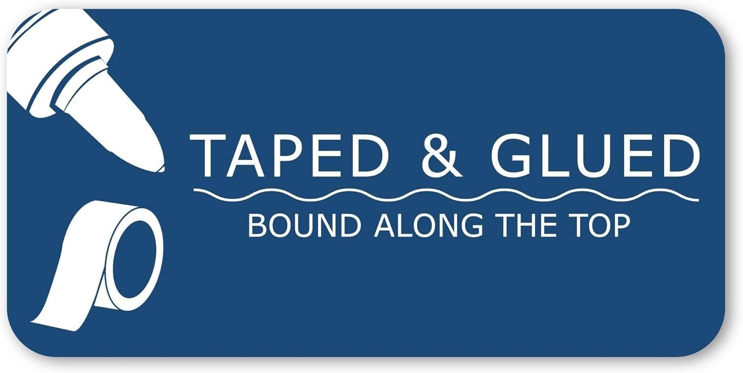 Durable 6" x 9" Top Bound Writing Tablets Bulk - 100 Sheets Each, Coated Finish