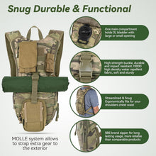 Load image into Gallery viewer, 3L Tactical Hydration Pack - High-Durability Nylon Daypack for Hiking &amp; Biking