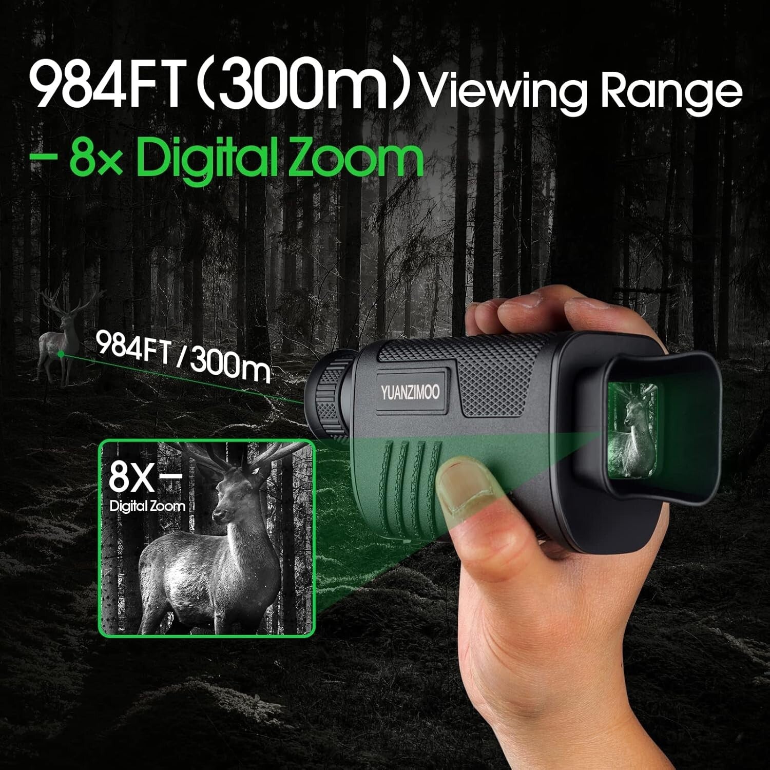 Compact 850nm Infrared Monocular for Hunting and Outdoor Wildlife Viewing