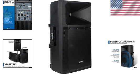 Active 2200W Bluetooth Speaker with Wall Mount Capability - for DJs & Gatherings
