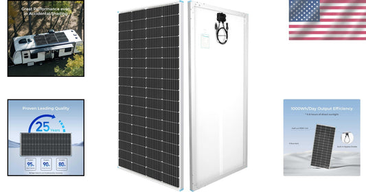 High-Efficiency 200 Watt Monocrystalline Solar Panel for RV & Off-Grid Use