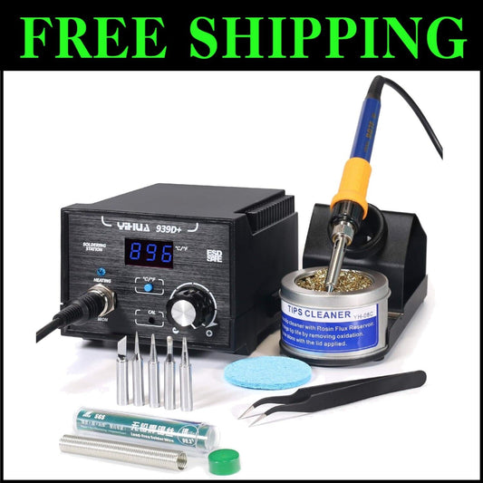 75W Digital Soldering Station with Built-in Transformer - Compact and Reliable