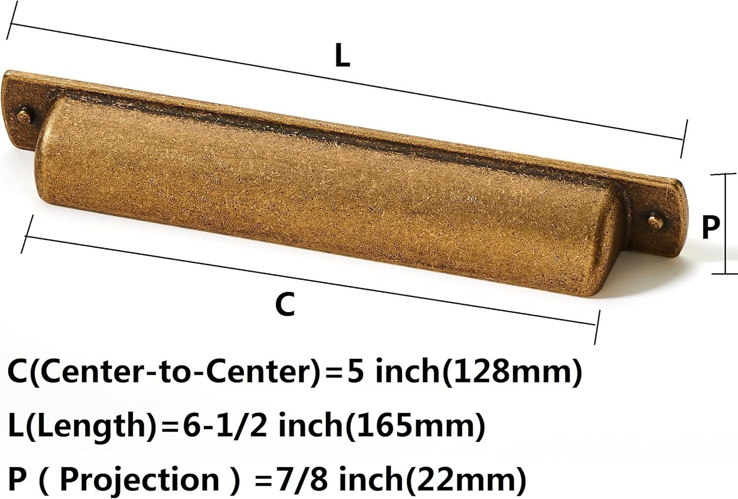 Heavy-Duty 5-Inch Antique Brass Drawer Pulls - Set of 10 for Stylish Homes