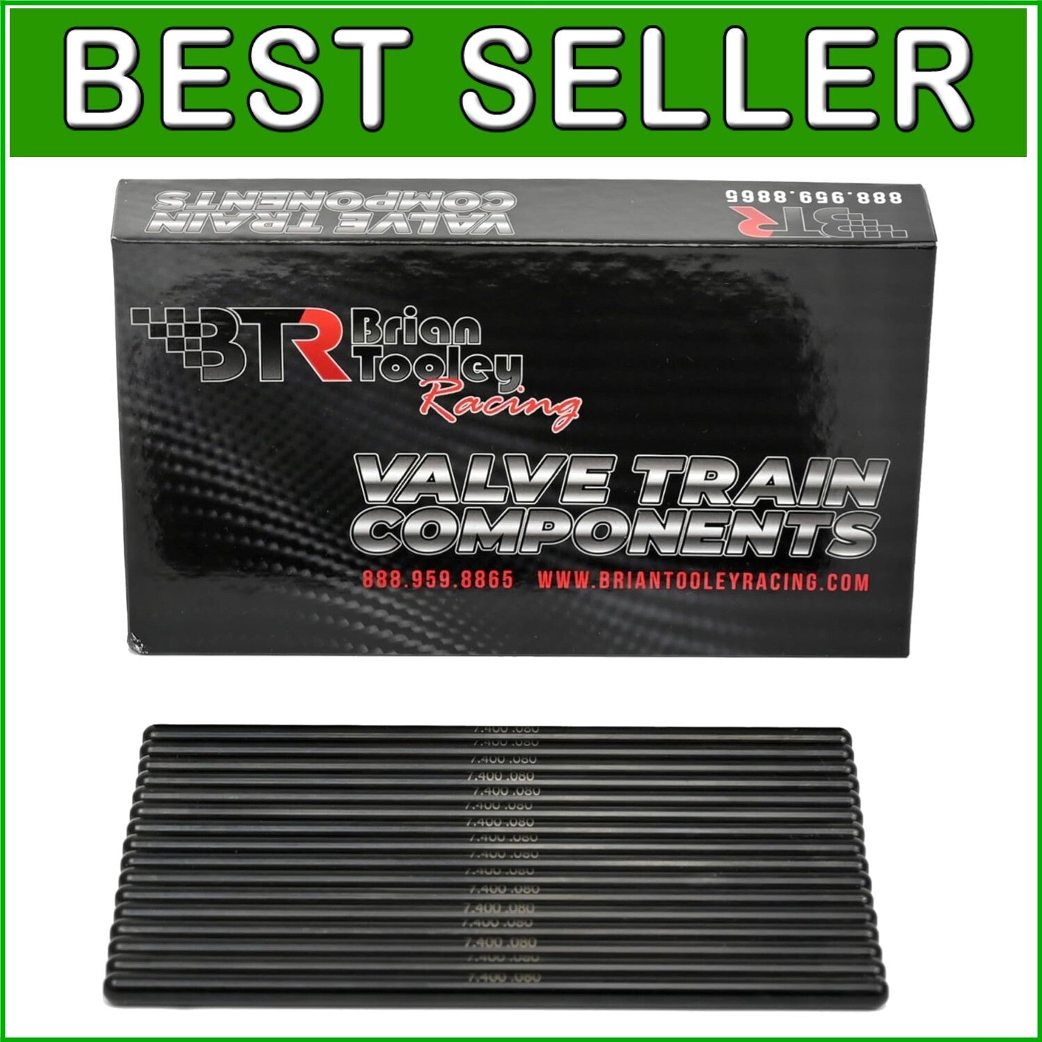 Direct Fit 7.400" .080" Chromoly Pushrods for LS Engines - Reduce Deflection