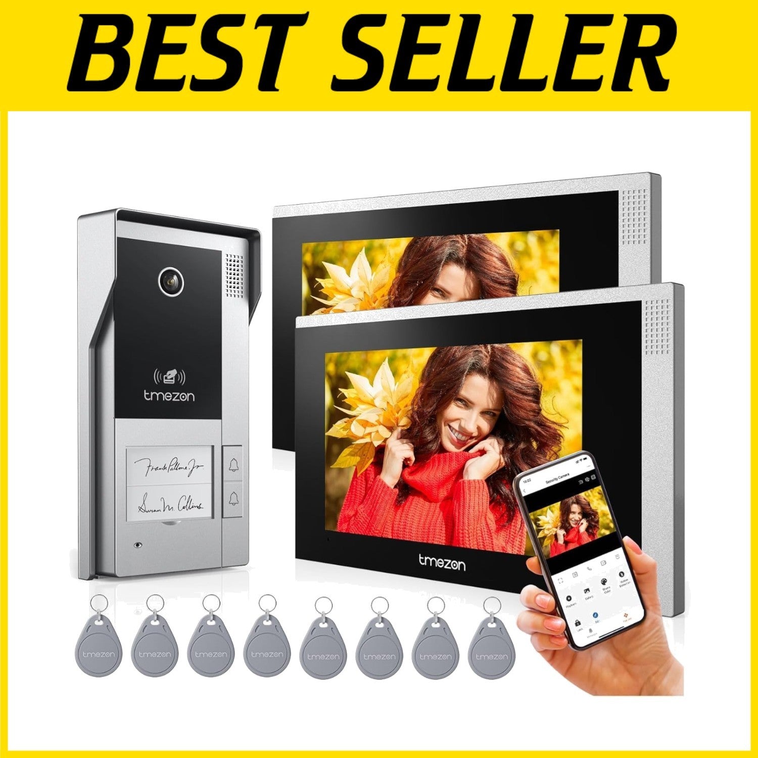 7" HD Touchscreen Video Intercom with Dual-Way Communication & Doorbell Camera