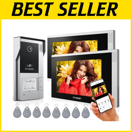 7" HD Touchscreen Video Intercom with Dual-Way Communication & Doorbell Camera