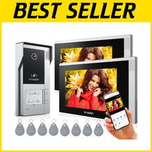 Load image into Gallery viewer, 7" HD Touchscreen Video Intercom with Dual-Way Communication &amp; Doorbell Camera