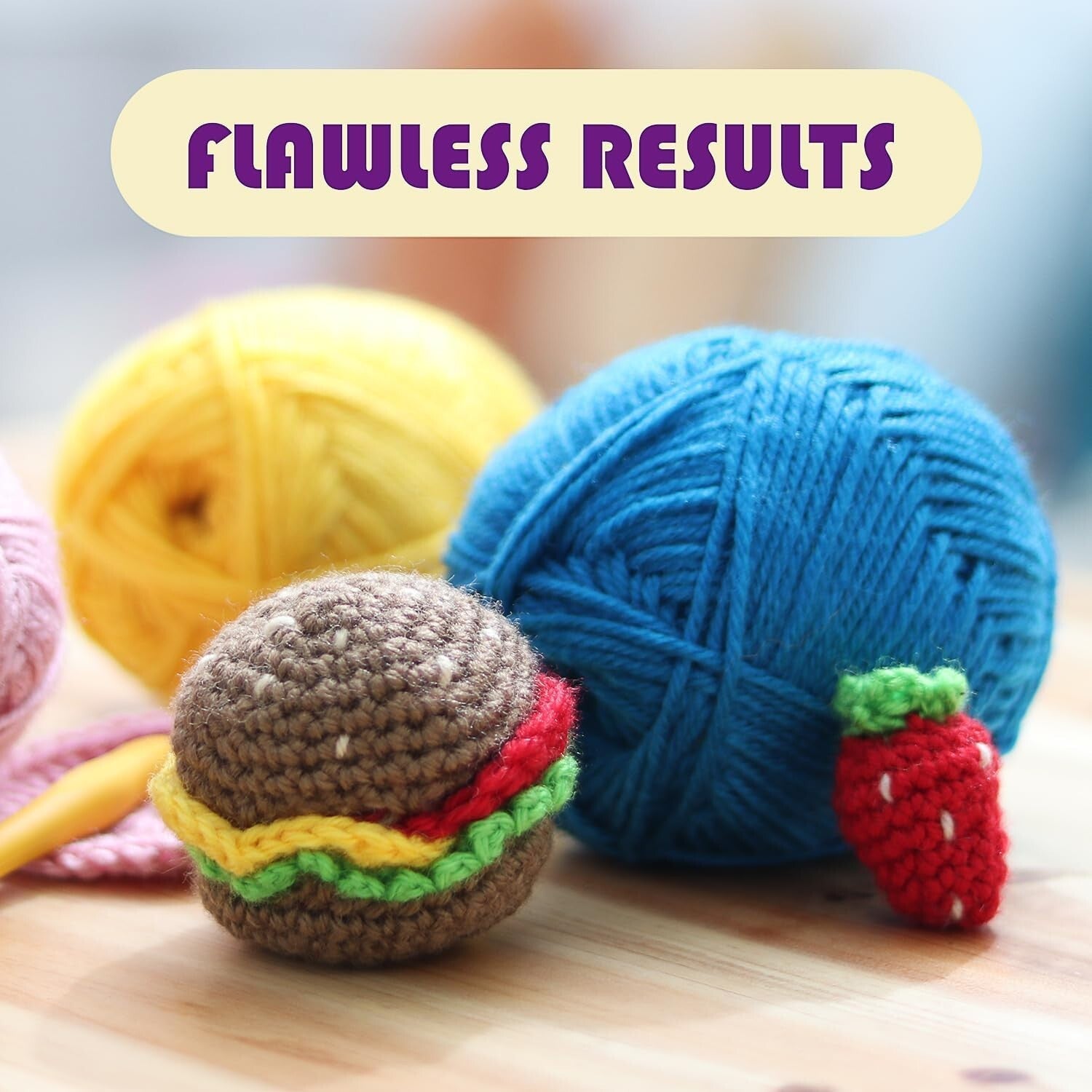 Beginner-Friendly Crochet Kit with Yarn, Hooks, and Crochet Bag for All Ages