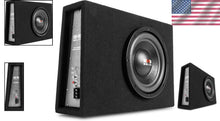 Load image into Gallery viewer, Compact 600W Angled Subwoofer with Class D Amplifier for Tight Fit Vehicles