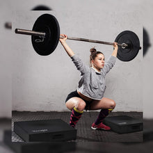 Load image into Gallery viewer, Premium Weightlifting Drop Pads with PVC Cover &amp; Carry Handles - Pair of 2