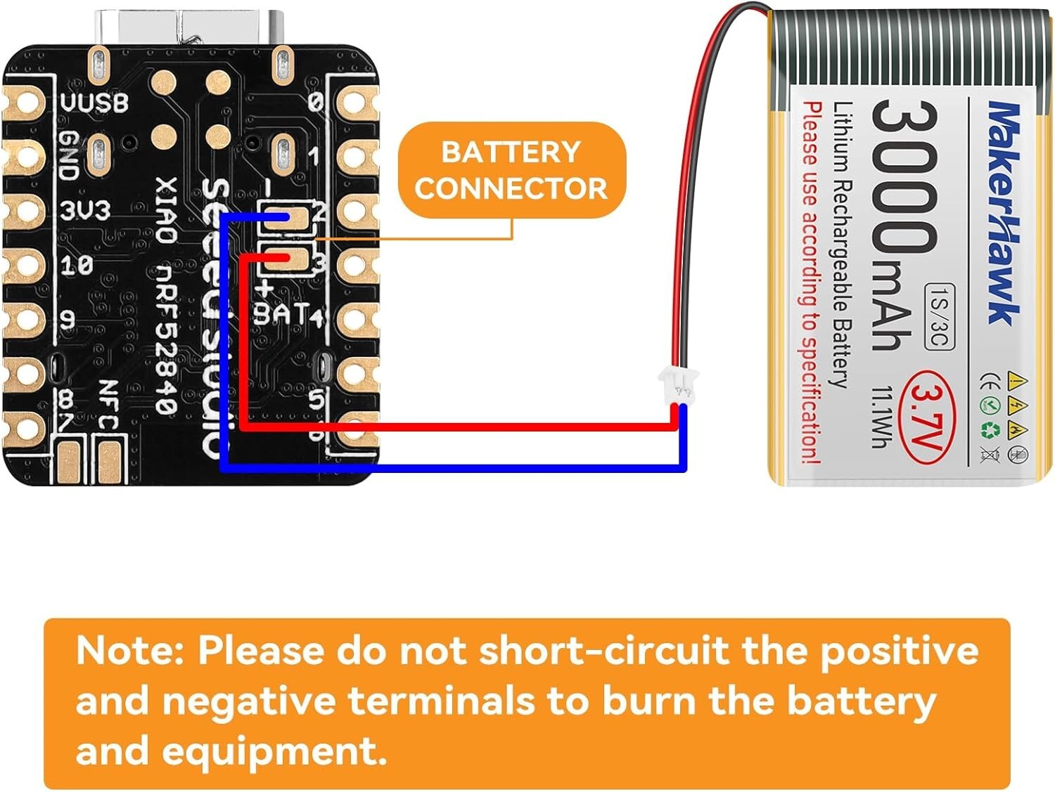 nRF52840 Development Board Pack with IMU & Microphone for Advanced IoT Projects