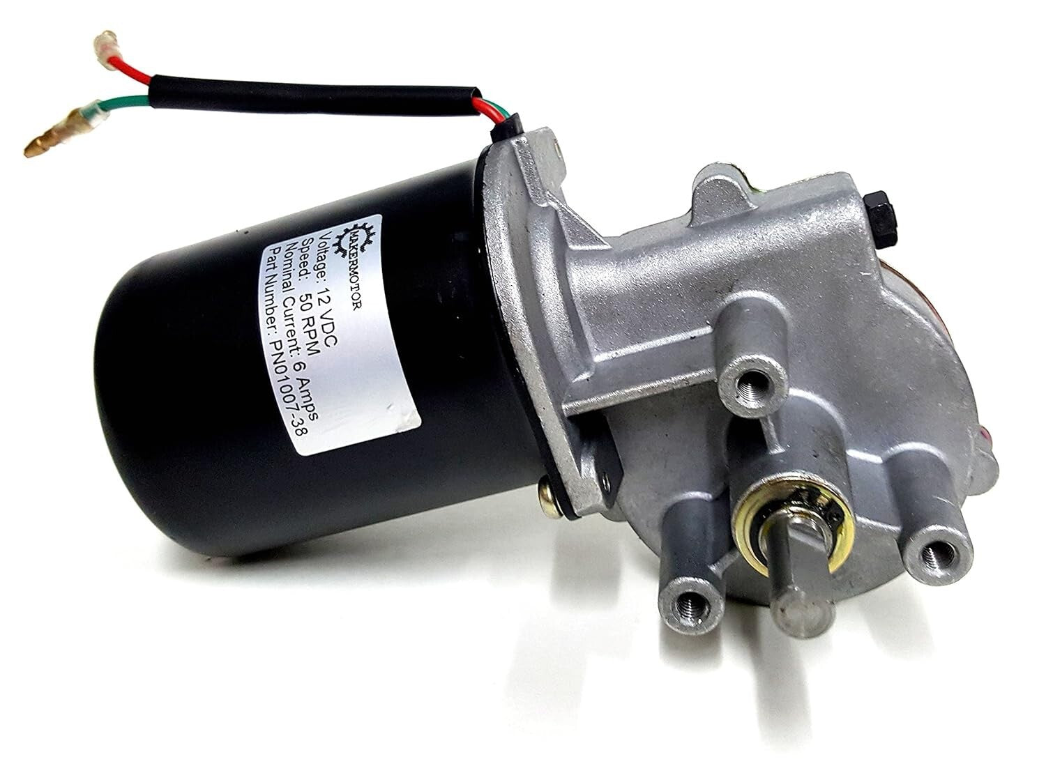 Energy-Efficient Reversible Gear Motor, 12V DC, 50 RPM - Ideal for DIY Projects