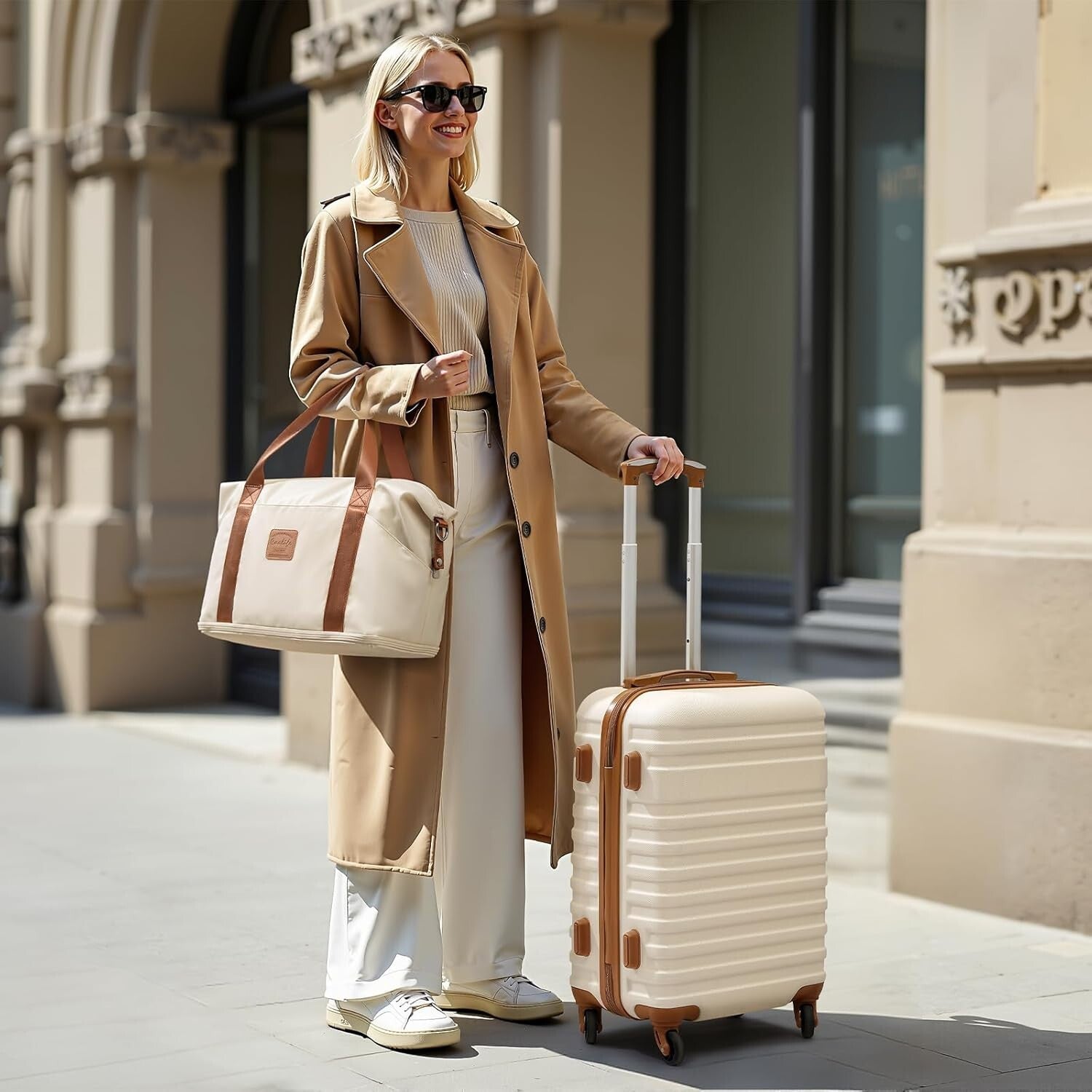 Durable 3-Piece Black Travel Set with TSA Lock & Organized Interior Pockets