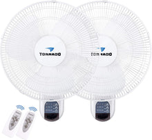 Load image into Gallery viewer, Dual 16 Inch Oscillating Wall Fans with Remote Control - Stylish &amp; Functional