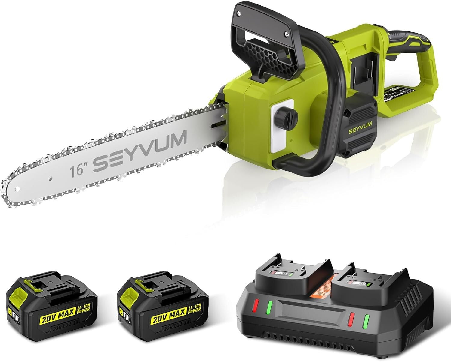 Effortless Cutting: 40V 16-Inch Chainsaw with Auto Oiling & Tool-Free Tensioning