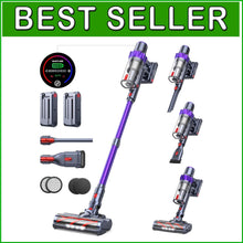 Load image into Gallery viewer, Effortless Cleaning: Cordless Vacuum with Dual Batteries &amp; Touch Screen Control