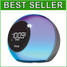 Load image into Gallery viewer, Stylish Dual Alarm Clock Radio with Bluetooth Speaker and Mood Light - Portable