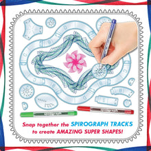 Load image into Gallery viewer, Deluxe 50th Anniversary Kids Art Set – Complete Spirograph Kit with Case &amp; Guide