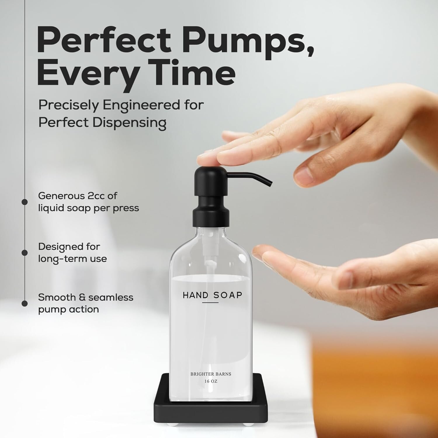 Refillable Soap Dispenser Set with Sleek Stainless Steel Pumps & Gift Packaging