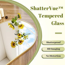 Load image into Gallery viewer, Rustproof 24"x36" Arched Bathroom Mirror with Shatterproof Glass, Gold Frame