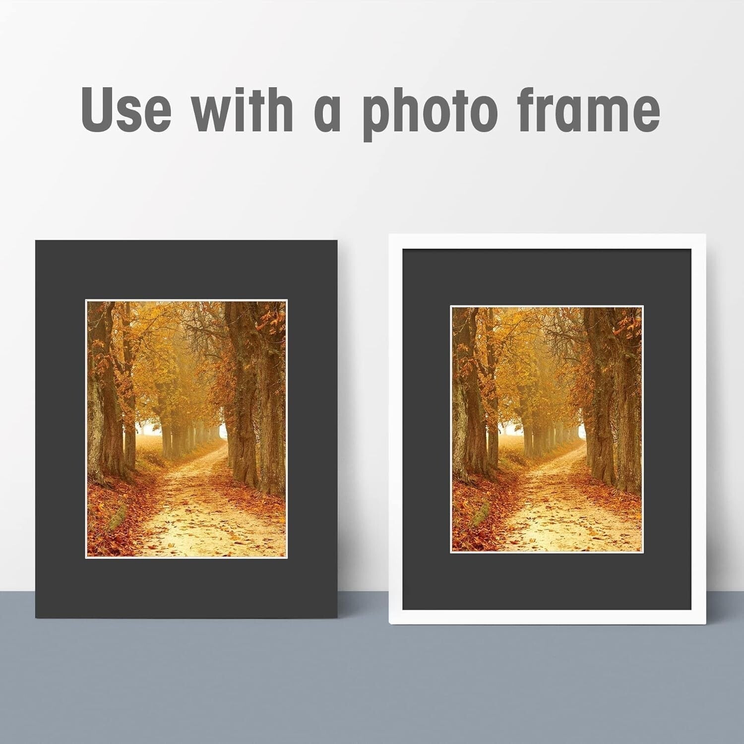 Elegant 16x20 Black Picture Mats with White Core - 25 Count for 11x14 Images