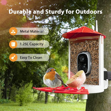 Load image into Gallery viewer, Solar-Powered Camera Bird Feeder with Seed Guard - Perfect Gift for Bird Lovers