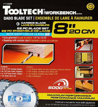 Load image into Gallery viewer, Heavy-Duty Dado Blade Set (8", 24 Tooth) for Smooth Wood Cuts - Safety Feature