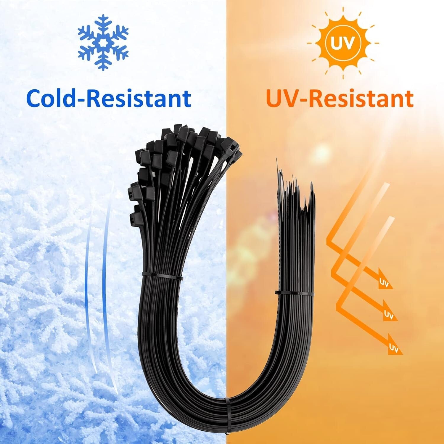 Long-Lasting 250 Pack Zip Ties, 36-Inch Heavy Duty Design with 10" Max Diameter