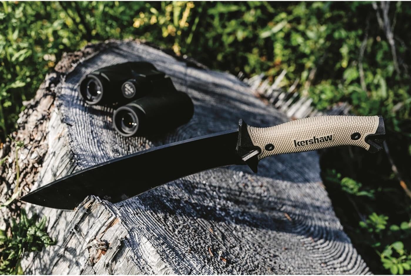 Camp 10 Tan Machete - 10-Inch Fixed Blade, Durable Survival Tool with Sheath