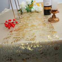 Load image into Gallery viewer, Versatile Gold Glitter Mesh Table Runner 11" x 100ft - Perfect for Any Occasion