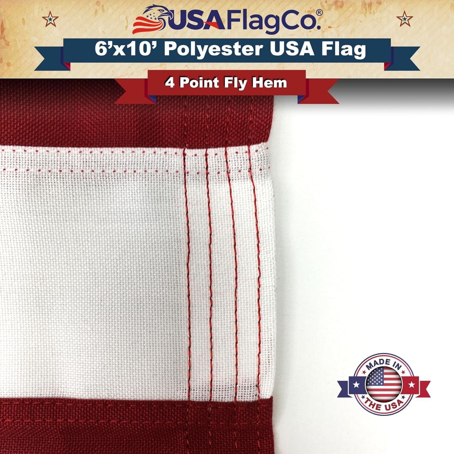 Durable 6'x10' Outdoor American Flag - Weatherproof & Fade Resistant Design