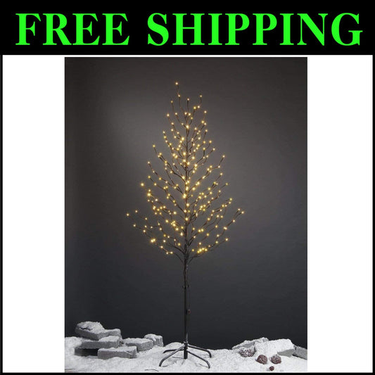 Warm White LED Star Tree 6FT - Indoor/Outdoor Holiday Decoration for All Seasons