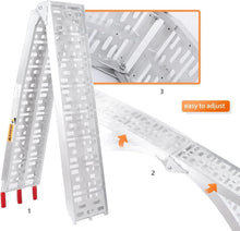 Load image into Gallery viewer, Professional-Grade Aluminum Ramps - 7.5 FT, 750 Lbs Each with Rubber Tips